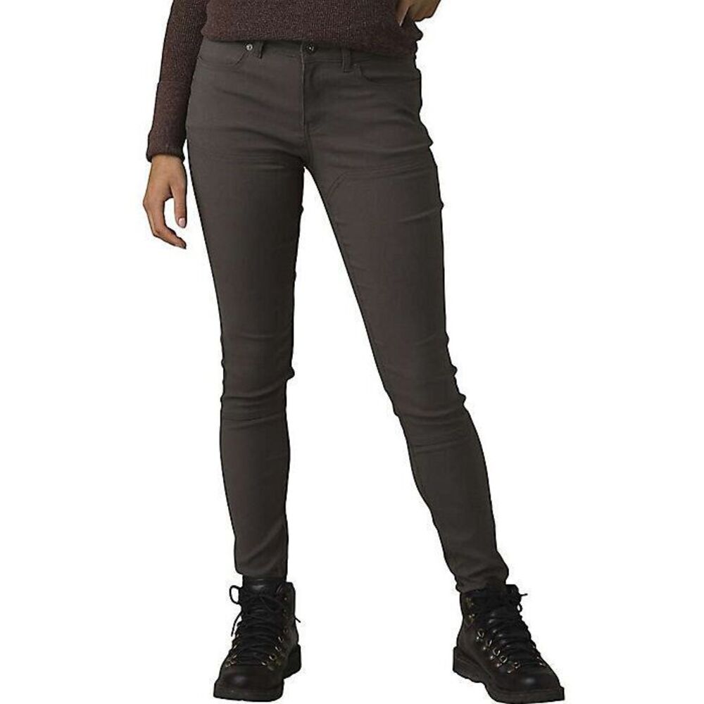 New NWT Womens 14 Prana Southport Pants UPF 50 Dark Iron Gray Skinny Twill Offic